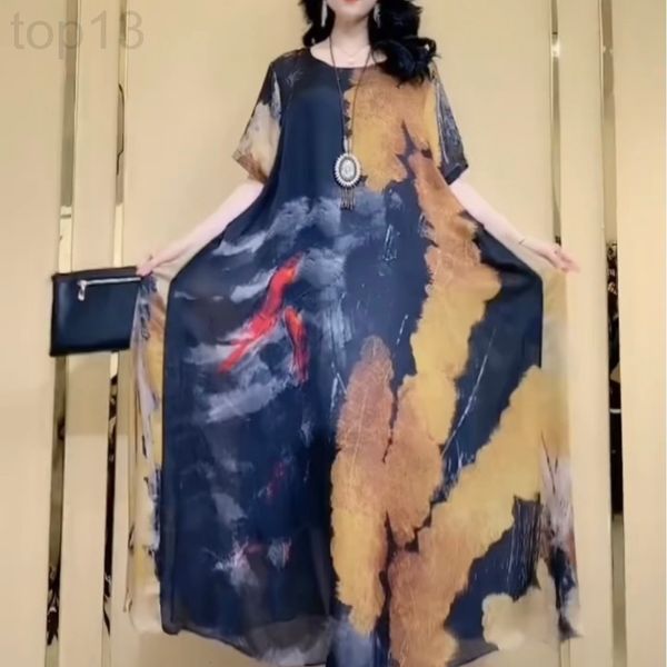 casual dresses designer new wide lady imitation silk dress 2021 summer foreign style loose and thin large size belly covering printed dress, Black;gray
casual dresses designer new wide lady imitation silk dress 2021 summer foreign style loose and thin large size belly covering printed dress, Black;gray