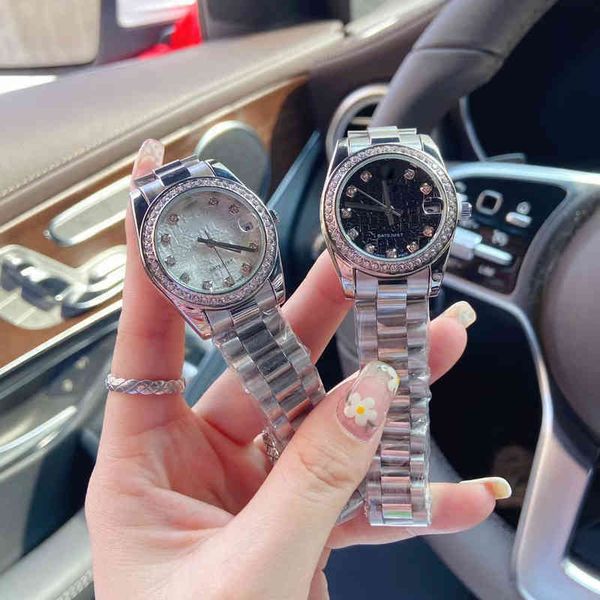 luxury mens mechanical watch fashion lux diamond dial with calendar steel band womens generation swiss es brand wristwatch, Slivery;brown
luxury mens mechanical watch fashion lux diamond dial with calendar steel band womens generation swiss es brand wristwatch, Slivery;brown