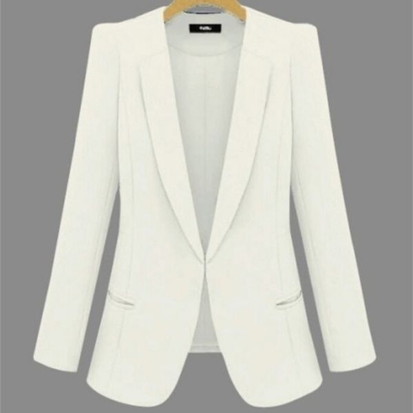 plus size womens business suits spring autumn allmatch women blazers jackets short slim longsleeve blazer women suit y200107, White;black
plus size womens business suits spring autumn allmatch women blazers jackets short slim longsleeve blazer women suit y200107, White;black