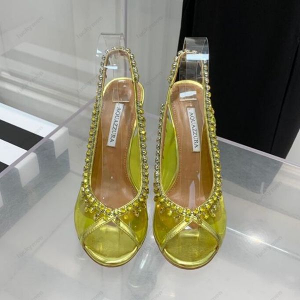designers aquazzura dress shoes womens stiletto heel sandals satin rhinestone embellished quality transparent pvc slingbacks yellow party ba, Black
designers aquazzura dress shoes womens stiletto heel sandals satin rhinestone embellished quality transparent pvc slingbacks yellow party ba, Black