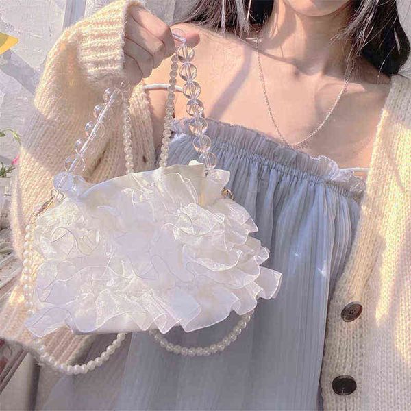 fashion white bride bags ruffle ruched women shoulder female summer mini totes crossbody handbag 220610
fashion white bride bags ruffle ruched women shoulder female summer mini totes crossbody handbag 220610