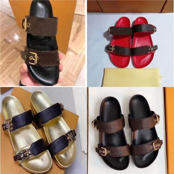 women summer slippers slide bom dia flat mule cool effortlessly stylish slides 2 straps with adjusted gold bucshoe''louise'&#, Black
women summer slippers slide bom dia flat mule cool effortlessly stylish slides 2 straps with adjusted gold bucshoe''louise'&#, Black