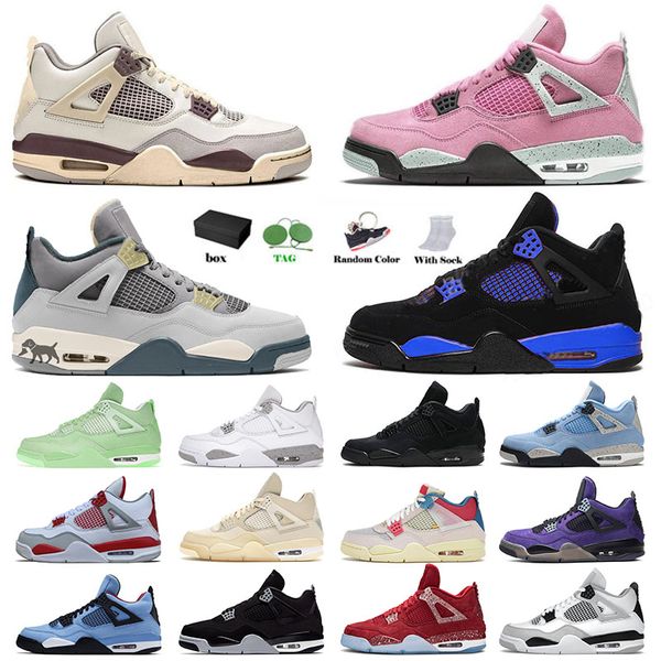 with box sb x jumpman 4 4s iv mens womens designer basketball shoes blue thunder peach craft military black cat purple sports sneakers train
with box sb x jumpman 4 4s iv mens womens designer basketball shoes blue thunder peach craft military black cat purple sports sneakers train