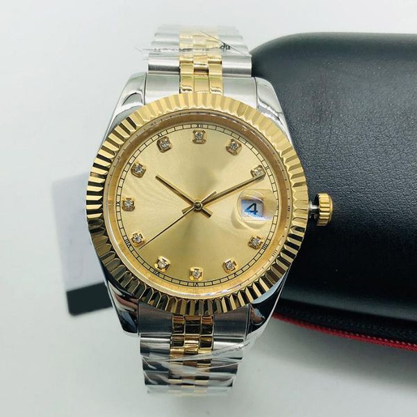 women mens automatic mechanical watches 41/36/31mm full stainless steel diamond bezel super luminous waterproof wristwatches montre de luxe, Slivery;golden
women mens automatic mechanical watches 41/36/31mm full stainless steel diamond bezel super luminous waterproof wristwatches montre de luxe, Slivery;golden