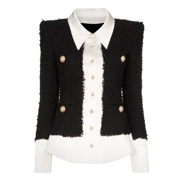 2020 fashion designer jacket women's lion buttons satin wool blend patchwork tweed jacket214s, Black;brown
2020 fashion designer jacket women's lion buttons satin wool blend patchwork tweed jacket214s, Black;brown