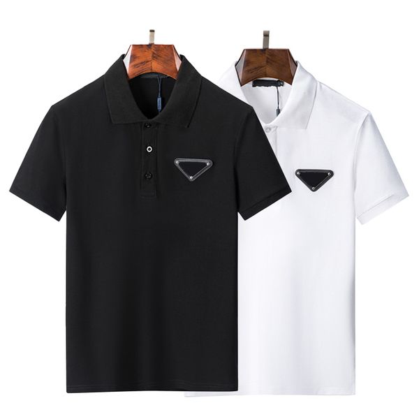 men's designer polo brand triangle pra embroidered clothing men fabric letters polo t-shirts collar casual t-shirt tee top, White;black
men's designer polo brand triangle pra embroidered clothing men fabric letters polo t-shirts collar casual t-shirt tee top, White;black