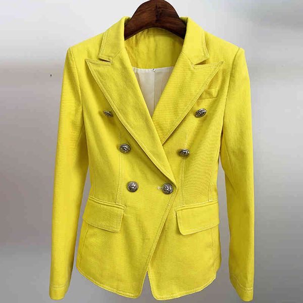 women's suits & blazers 2022 fashion double breasted lion button yellow denim jacket suit slim small coat ltxk, White;black
women's suits & blazers 2022 fashion double breasted lion button yellow denim jacket suit slim small coat ltxk, White;black