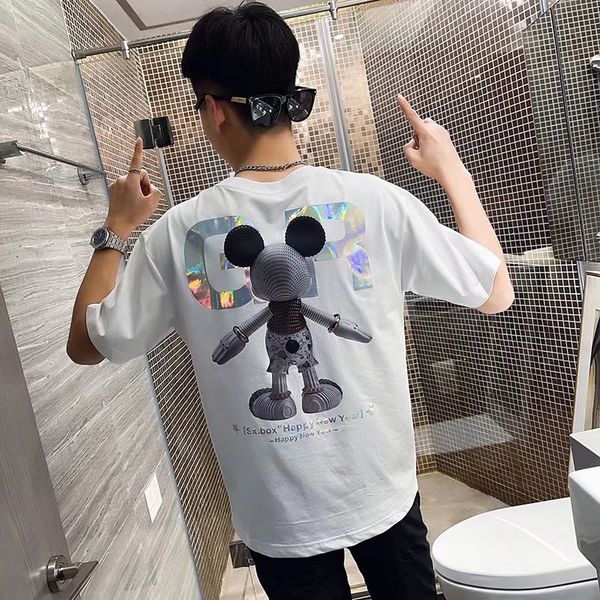 2021 new handsome high-end t shirt men's short sleeve instagram trend of popular fashion brand summer thin shirt printed t-shirt, White;black
2021 new handsome high-end t shirt men's short sleeve instagram trend of popular fashion brand summer thin shirt printed t-shirt, White;black