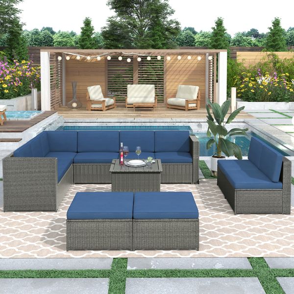 rattan seat set with cushion and footstool terrace furniture set outdoor wicker segmented
rattan seat set with cushion and footstool terrace furniture set outdoor wicker segmented