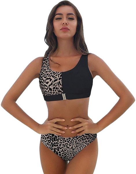 women's leopard bikini set buckle front swimsuit tank high waist swimwear two pieces padded push up bathing suit k7fm#, White;black
women's leopard bikini set buckle front swimsuit tank high waist swimwear two pieces padded push up bathing suit k7fm#, White;black