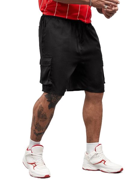 extended sizes men flap pocket cargo shorts w9nc#, White;black
extended sizes men flap pocket cargo shorts w9nc#, White;black