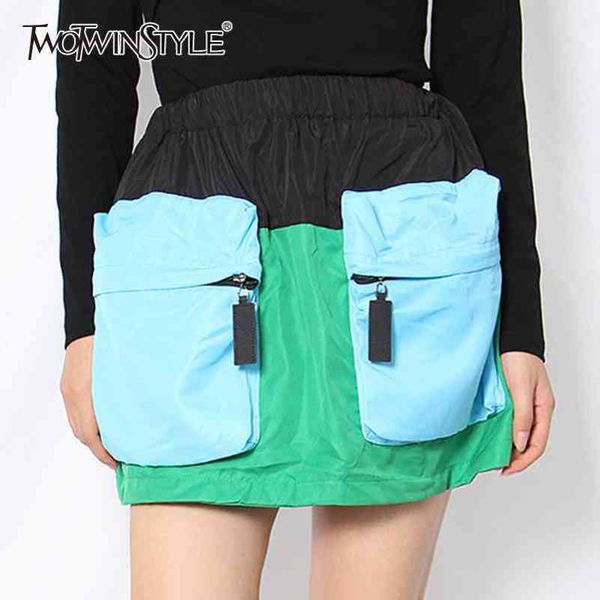 patchwork pocket mini skirt for women high waist drawstring hit color skirts female fashion clothing summer 210423, Black
patchwork pocket mini skirt for women high waist drawstring hit color skirts female fashion clothing summer 210423, Black