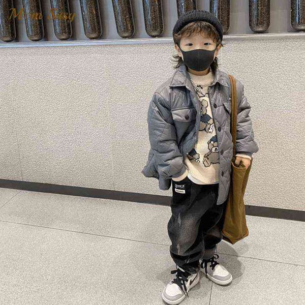 fashion baby boy girl cotton quilted jacket winter autumn spring child jacket pocket button warm outfit loose baby clothes 1-10y j220718, Blue;gray
fashion baby boy girl cotton quilted jacket winter autumn spring child jacket pocket button warm outfit loose baby clothes 1-10y j220718, Blue;gray