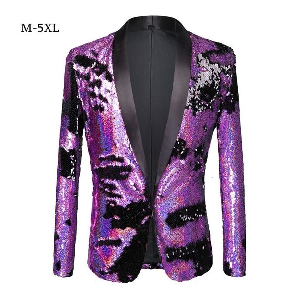 men's suits & blazers trendy men's two-color purple black sequin suit jacket fashion punk nightclub bar dj singer clothing, White;black
men's suits & blazers trendy men's two-color purple black sequin suit jacket fashion punk nightclub bar dj singer clothing, White;black