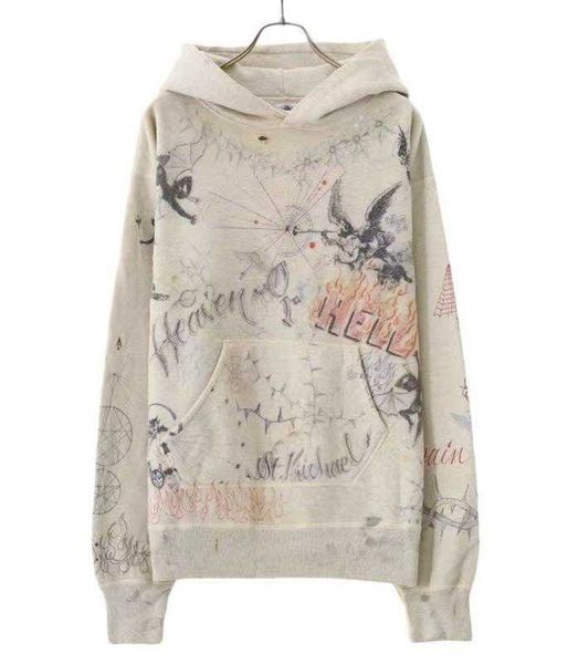 sm hoodie saint angel michael devil hand painted graffiti cartoon printed sweater on european and american high street, Black
sm hoodie saint angel michael devil hand painted graffiti cartoon printed sweater on european and american high street, Black