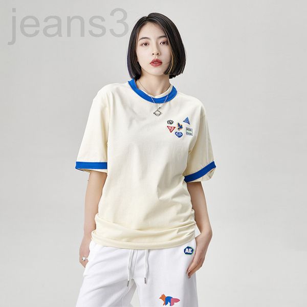 women's t-shirt designer ader summer 22 new short sleeve irregular heavy industry embroidery badge print loose round neck t-shirt rrvl, White
women's t-shirt designer ader summer 22 new short sleeve irregular heavy industry embroidery badge print loose round neck t-shirt rrvl, White