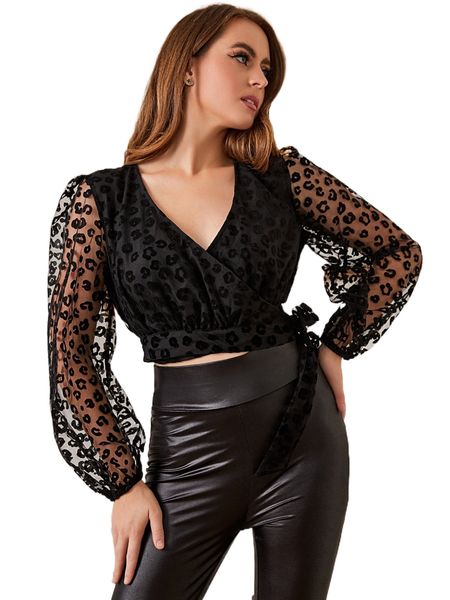sbetro wrap knot side crop leopard mesh 8012#, White
sbetro wrap knot side crop leopard mesh 8012#, White