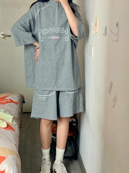 two piece dress designer half zipper short sleeve women's casual sports suit ins niche design summer clothes loose and versatile two-pi, White
two piece dress designer half zipper short sleeve women's casual sports suit ins niche design summer clothes loose and versatile two-pi, White