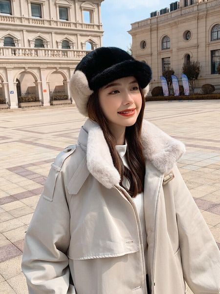 women's winter fur hat real mink peaked cap warm earflaps earmuffs knight hat fit head 56-58cm, Blue;gray
women's winter fur hat real mink peaked cap warm earflaps earmuffs knight hat fit head 56-58cm, Blue;gray