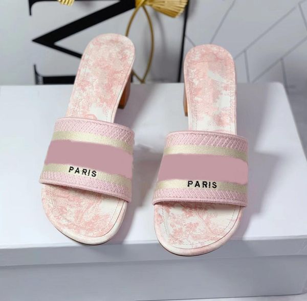 women's designer high heel slippers embroidery chunky heels sandals beach shoes sandal luxury women summer dress sandals fashion slides, Black
women's designer high heel slippers embroidery chunky heels sandals beach shoes sandal luxury women summer dress sandals fashion slides, Black