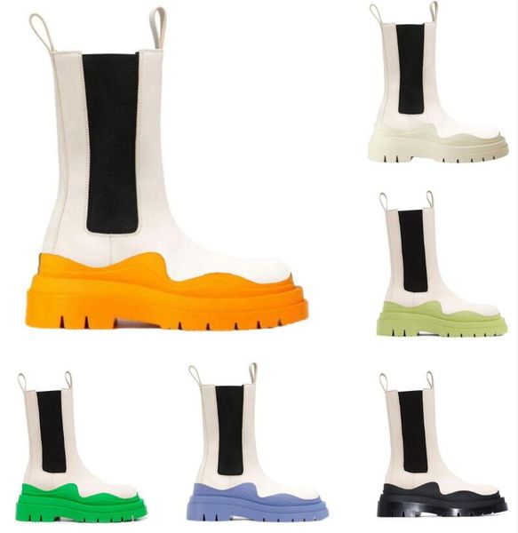 two tone tire chelsea boots women platform chunky boot lady luxe design men calf desiger calfskin slip on style round toe boots white orange, Black
two tone tire chelsea boots women platform chunky boot lady luxe design men calf desiger calfskin slip on style round toe boots white orange, Black