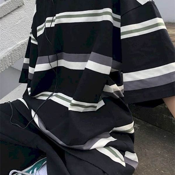 hip hop short-sleeved t-shirt women t shirt couple japanese simple striped half-sleeved summer korean loose student black 220322, White
hip hop short-sleeved t-shirt women t shirt couple japanese simple striped half-sleeved summer korean loose student black 220322, White