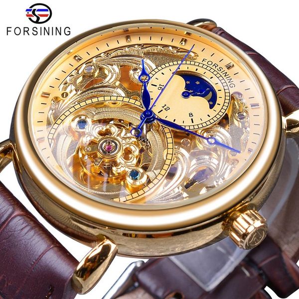 forsining 2018 royal golden skeleton display blue hands brown genuine leather belt mens mechanical wristwatches clock male278w, Slivery;brown
forsining 2018 royal golden skeleton display blue hands brown genuine leather belt mens mechanical wristwatches clock male278w, Slivery;brown