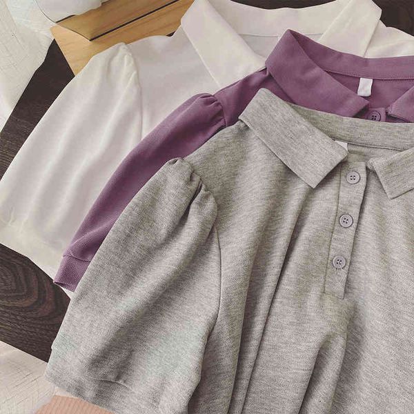 women's t-shirt 2022 polo collar shoulder women's summer 2022 small lapel bubble sleeve versatile t-shirt ins 4365, White
women's t-shirt 2022 polo collar shoulder women's summer 2022 small lapel bubble sleeve versatile t-shirt ins 4365, White