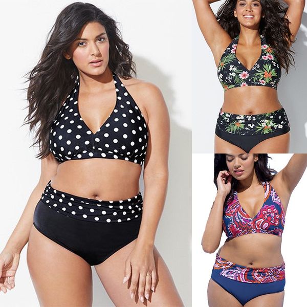 women's plus size swimwear tropical print scallop trim bikini swimsuit c0iy#, Black
women's plus size swimwear tropical print scallop trim bikini swimsuit c0iy#, Black