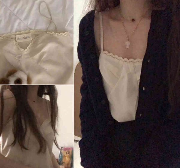 women's tanks camis spring south korea east gate temperament versatile straight tube lace splicing with suspender for women ivho, White
women's tanks camis spring south korea east gate temperament versatile straight tube lace splicing with suspender for women ivho, White