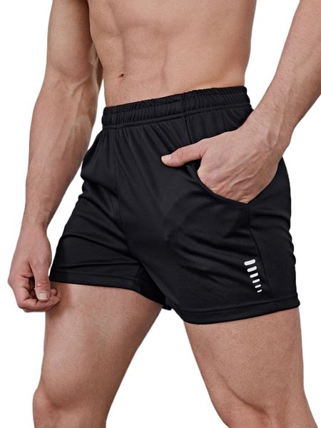 men reflective detail sports shorts 071k#, White;black