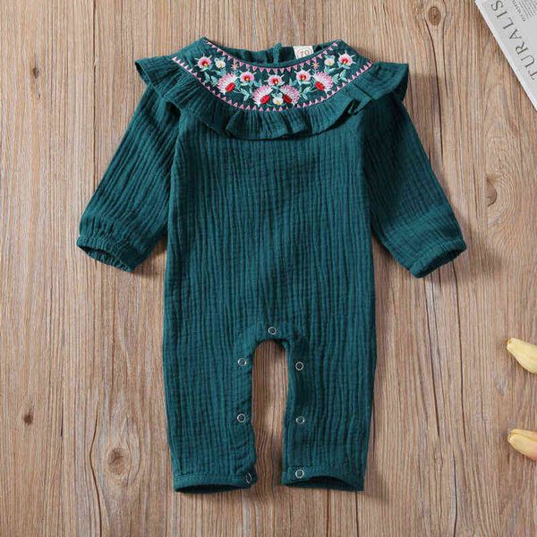 2020 solid lovely newborn kids baby girls clothes ruffle flower embroidery romper jumpsuit outfits spring autumn clothes 0-18m g220521, Blue
2020 solid lovely newborn kids baby girls clothes ruffle flower embroidery romper jumpsuit outfits spring autumn clothes 0-18m g220521, Blue