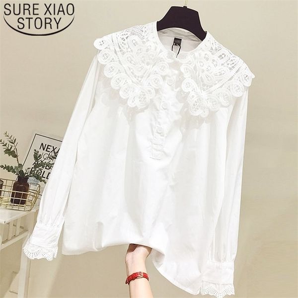 fashion women blouses spring shirt long sleeve lace white s s and 210510
fashion women blouses spring shirt long sleeve lace white s s and 210510