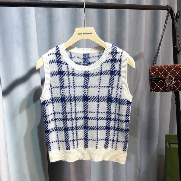 women's knits & tees spring festival special offer summer sweet aging inlaid knit round neck vest check sleeveless t-shirt, White
women's knits & tees spring festival special offer summer sweet aging inlaid knit round neck vest check sleeveless t-shirt, White