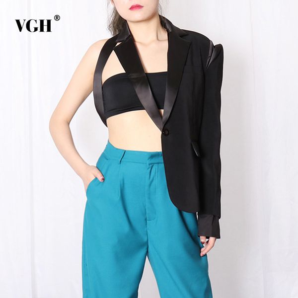 casual patchwork irregular womens blazer notched long sleeve hollow out suits female fashion clothes spring 210507, White;black
casual patchwork irregular womens blazer notched long sleeve hollow out suits female fashion clothes spring 210507, White;black