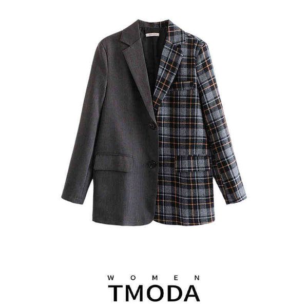 suit tmoda781 fashion single breasted patchwork plaid blazer long sleeves slim, White;black
suit tmoda781 fashion single breasted patchwork plaid blazer long sleeves slim, White;black