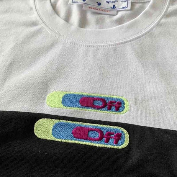 men's and women's trendy brand t-shirt off22 new rainbow embroidery lucky grass arrow white versatile short sleeve couple, White;black
men's and women's trendy brand t-shirt off22 new rainbow embroidery lucky grass arrow white versatile short sleeve couple, White;black