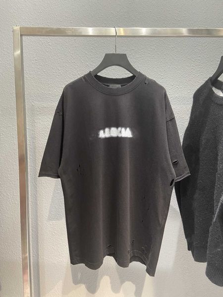 men's t-shirts correct version 21ss summer fuzzy alphabet printing washing hole breaking couple men's and women's short sleev, White;black
men's t-shirts correct version 21ss summer fuzzy alphabet printing washing hole breaking couple men's and women's short sleev, White;black