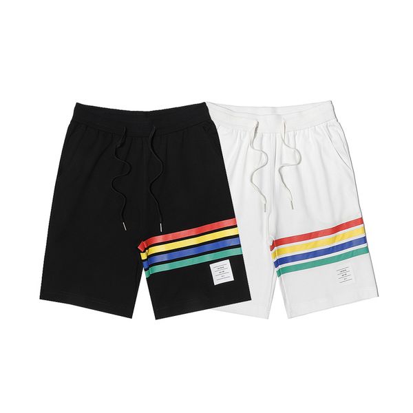 summer men's women's tb01 shorts color pure cotton woven contrasting shorts four bars casual pants sweatpants, White;black
summer men's women's tb01 shorts color pure cotton woven contrasting shorts four bars casual pants sweatpants, White;black