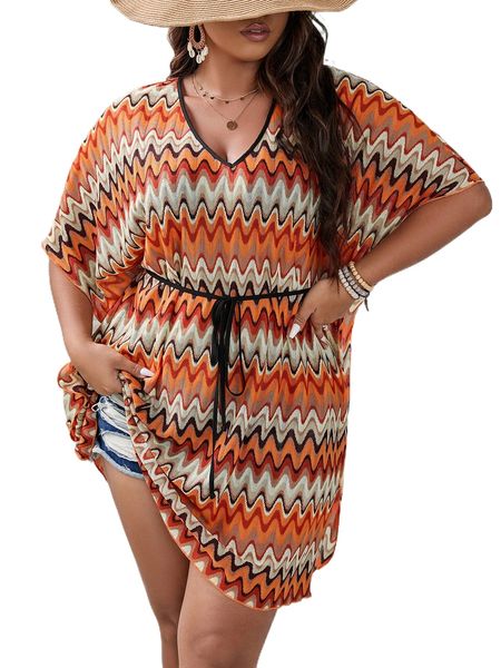 plus chevron pattern dolman sleeve belted dress k7lw#, Black 
plus chevron pattern dolman sleeve belted dress k7lw#, Black