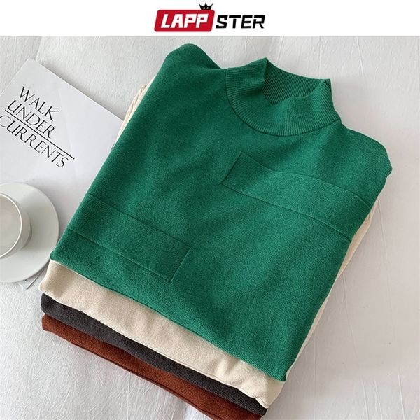 lappster men solid colorfuls winter slim sweater mens casual korean fashion harajuku pullover vintage turtleneck sweaters 201203, White;black
lappster men solid colorfuls winter slim sweater mens casual korean fashion harajuku pullover vintage turtleneck sweaters 201203, White;black