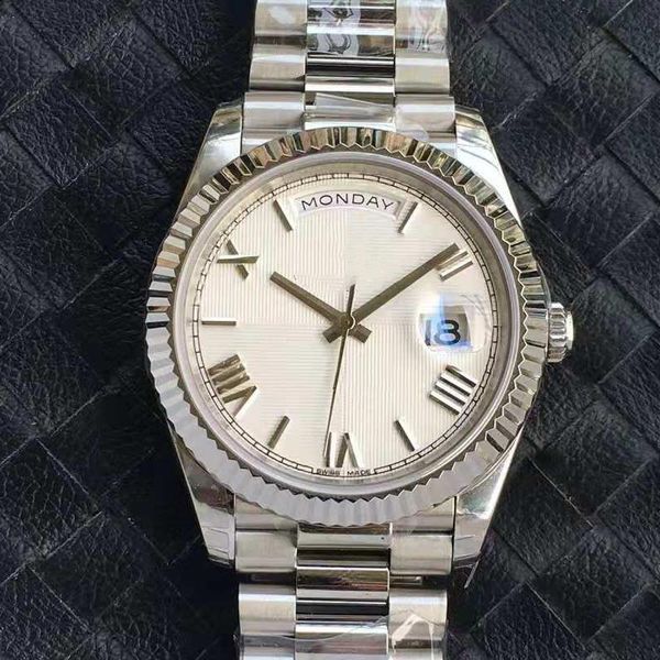 with original box automatic mens watch new style 18k rose gold sapphire 41mm roman numerals day date ii mechanical desinger man watchs, Slivery;brown
with original box automatic mens watch new style 18k rose gold sapphire 41mm roman numerals day date ii mechanical desinger man watchs, Slivery;brown