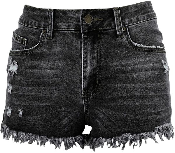fringed denim shorts low rise holes raw hem jean short ripped cat whiskers slimming summer short trousers n5ks#, White;black
fringed denim shorts low rise holes raw hem jean short ripped cat whiskers slimming summer short trousers n5ks#, White;black