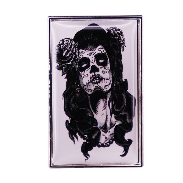 day of the dead sugar skull mexican woman enamel pin beauty badge jewelry, Blue
day of the dead sugar skull mexican woman enamel pin beauty badge jewelry, Blue