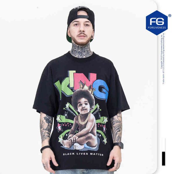 men's t-shirts fg menswear spring and summer products fashion brand high street black children print oversize round neck short sleeve t, White;black
men's t-shirts fg menswear spring and summer products fashion brand high street black children print oversize round neck short sleeve t, White;black