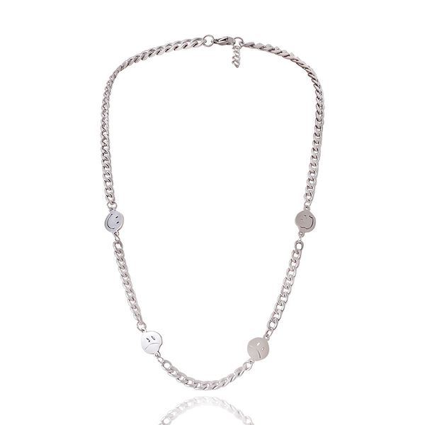 street hip-hop stainless steel smiley face pendant necklaces fashion personality simple chain for men and women clavicle chain party neck je, Silver
street hip-hop stainless steel smiley face pendant necklaces fashion personality simple chain for men and women clavicle chain party neck je, Silver