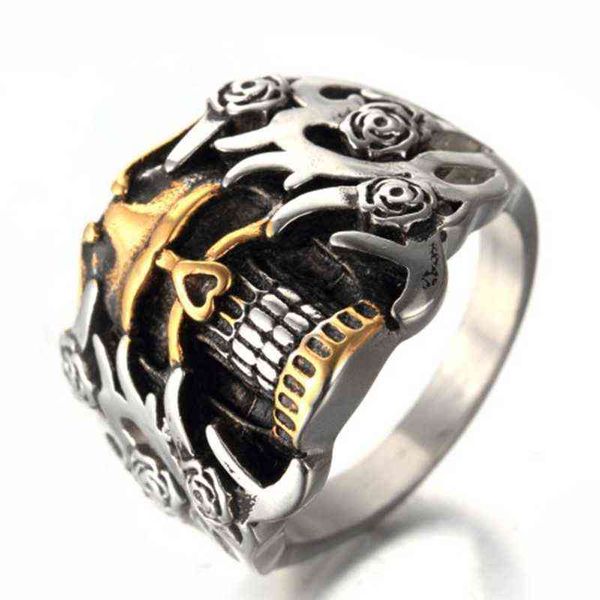 cluster rings metal vintage gothic men punk skull ring jewelry 220422, Golden;silver
cluster rings metal vintage gothic men punk skull ring jewelry 220422, Golden;silver