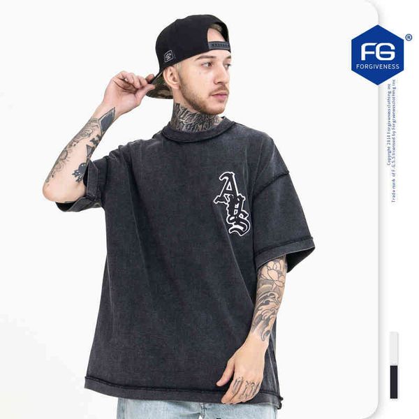 men's t-shirts fg menswear spring and summer trendy brand high street letter embroidery washing fried color round neck short sleeve t-s, White;black
men's t-shirts fg menswear spring and summer trendy brand high street letter embroidery washing fried color round neck short sleeve t-s, White;black