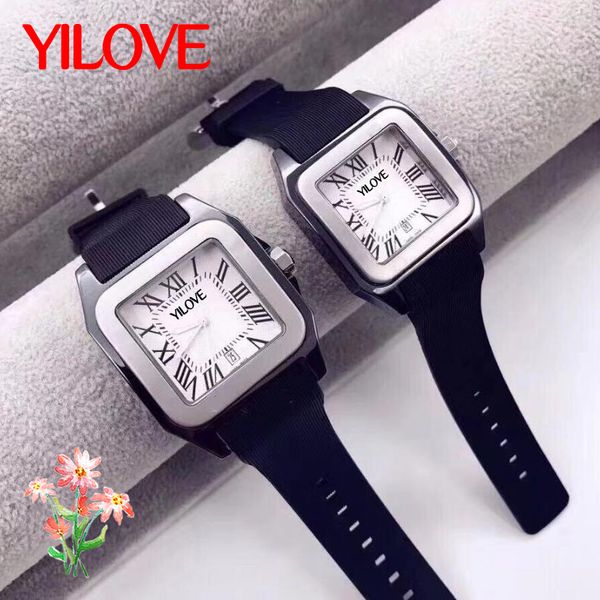 rubber couple watch black wristband pin buckle big three-pin quartz movement clock square stainless steel simple wristwatch, Slivery;brown
rubber couple watch black wristband pin buckle big three-pin quartz movement clock square stainless steel simple wristwatch, Slivery;brown