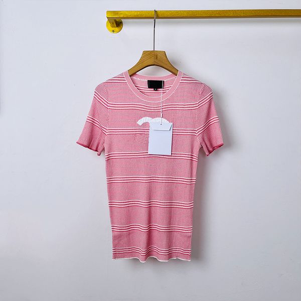 709 l 2022 runway summer brand same style sweater crew neck short sleeve red blue striped t shirt women's sweaters xue, White;black
709 l 2022 runway summer brand same style sweater crew neck short sleeve red blue striped t shirt women's sweaters xue, White;black